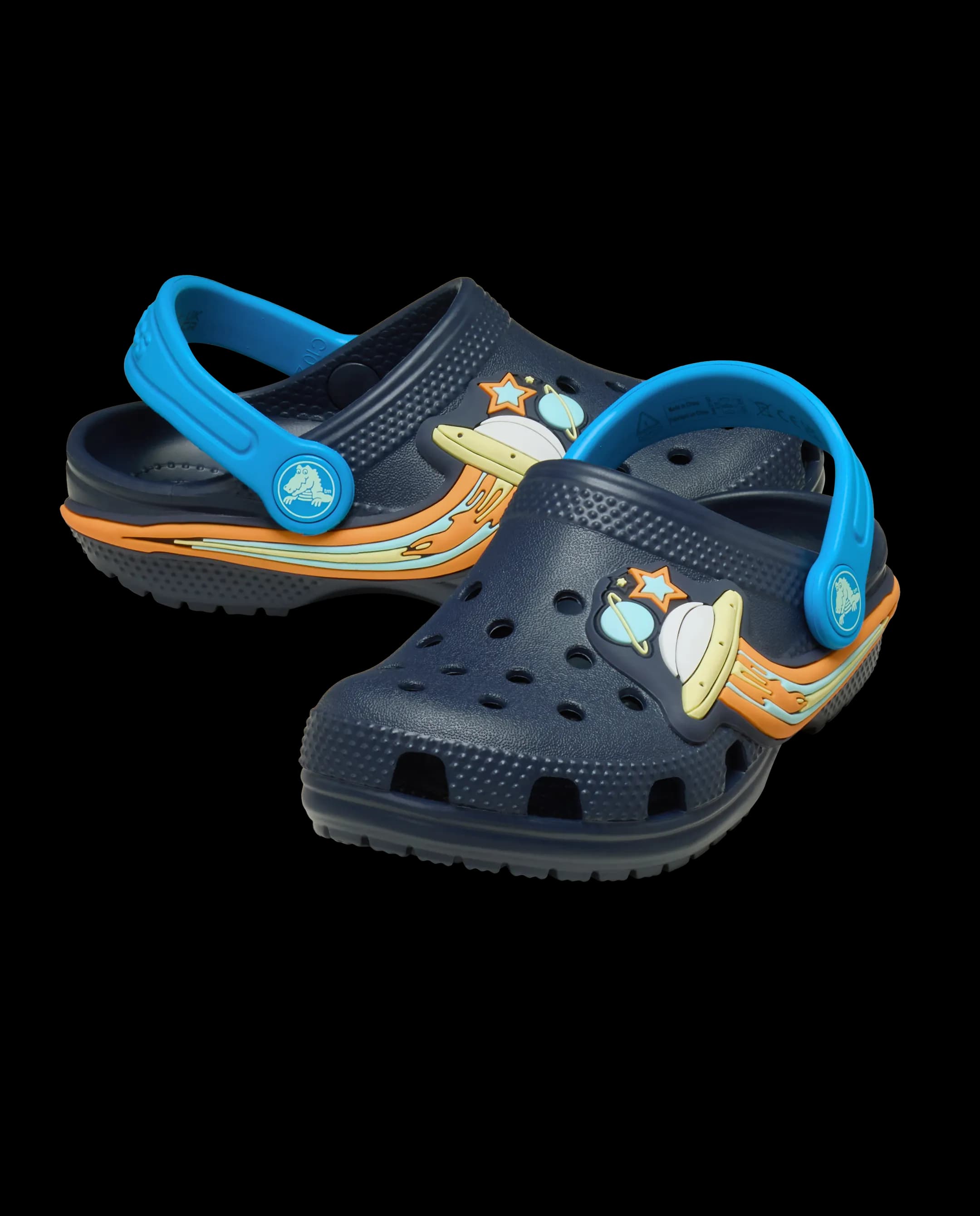 Crocs Toddlers' Classic Ufo Lights Clog Blue
