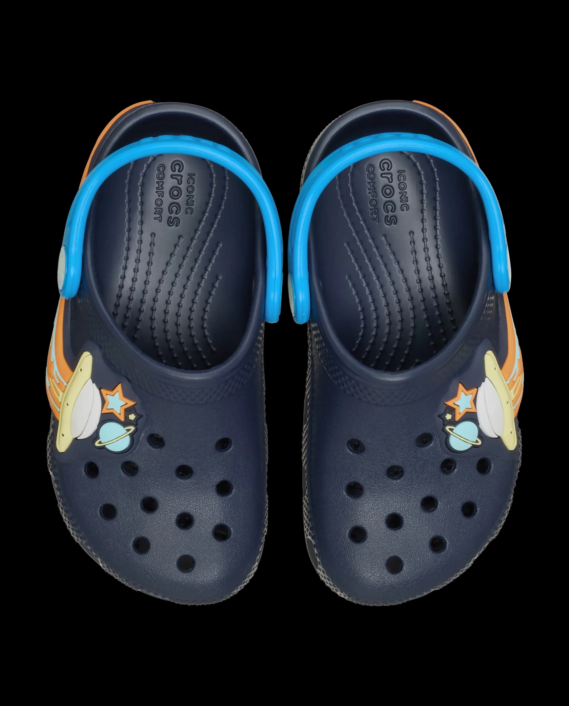 Crocs Toddlers' Classic Ufo Lights Clog Blue