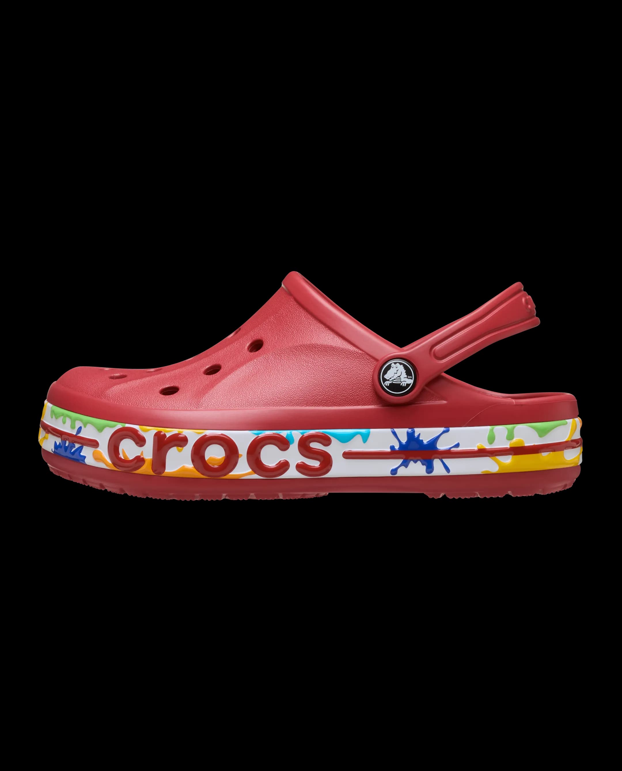 Crocs Kids' Bayaband Paint Splash Clog Red