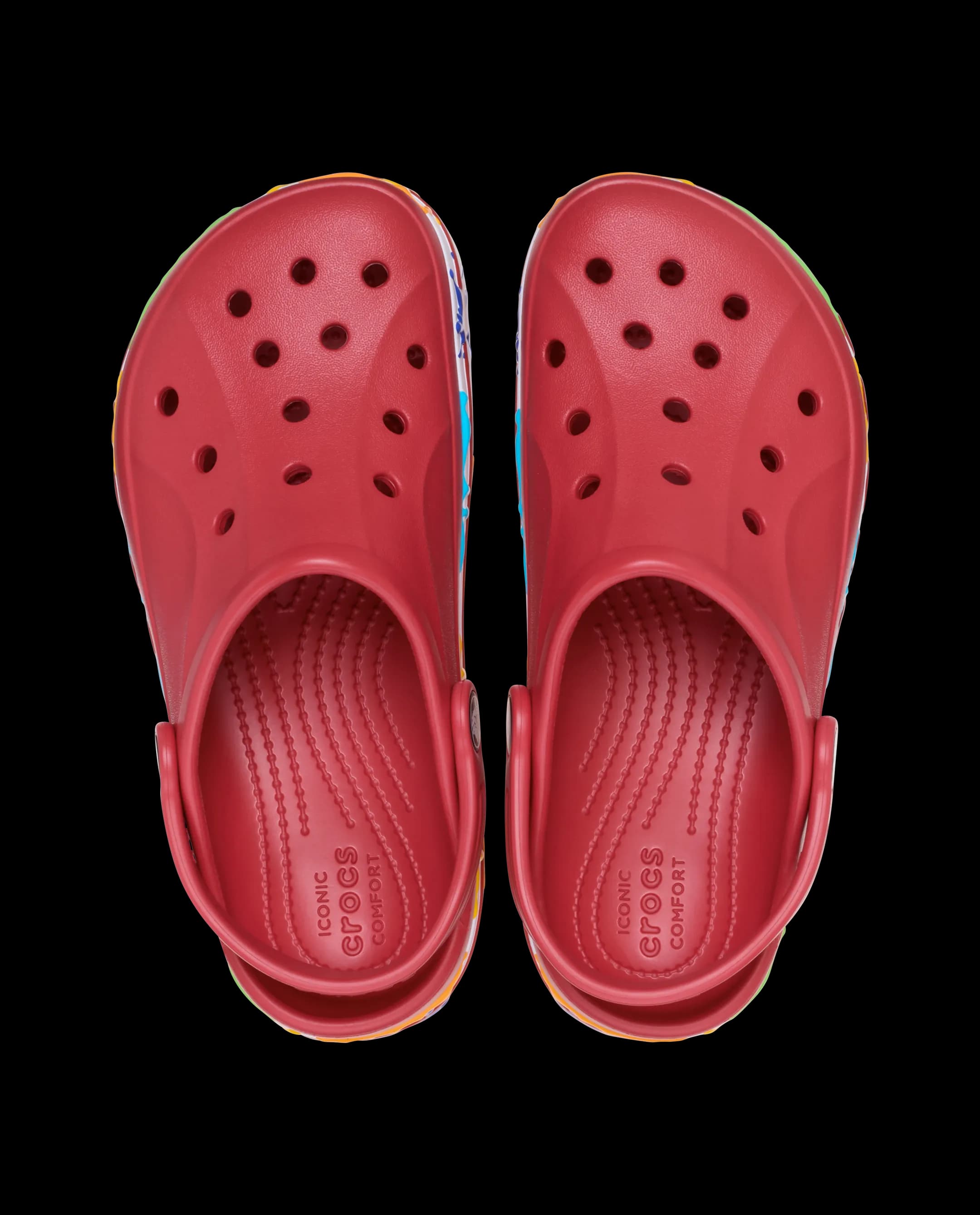 Crocs Kids' Bayaband Paint Splash Clog Red