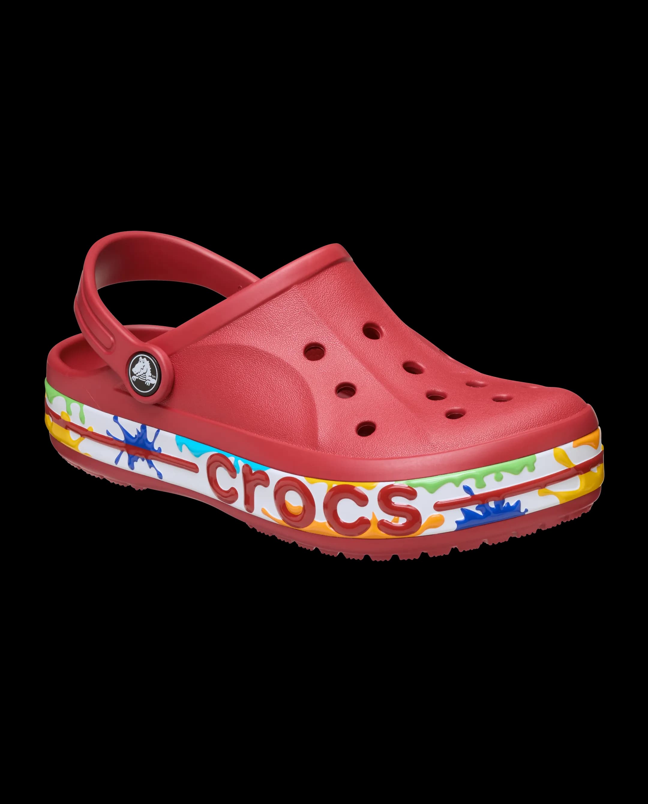 Crocs Kids' Bayaband Paint Splash Clog Red
