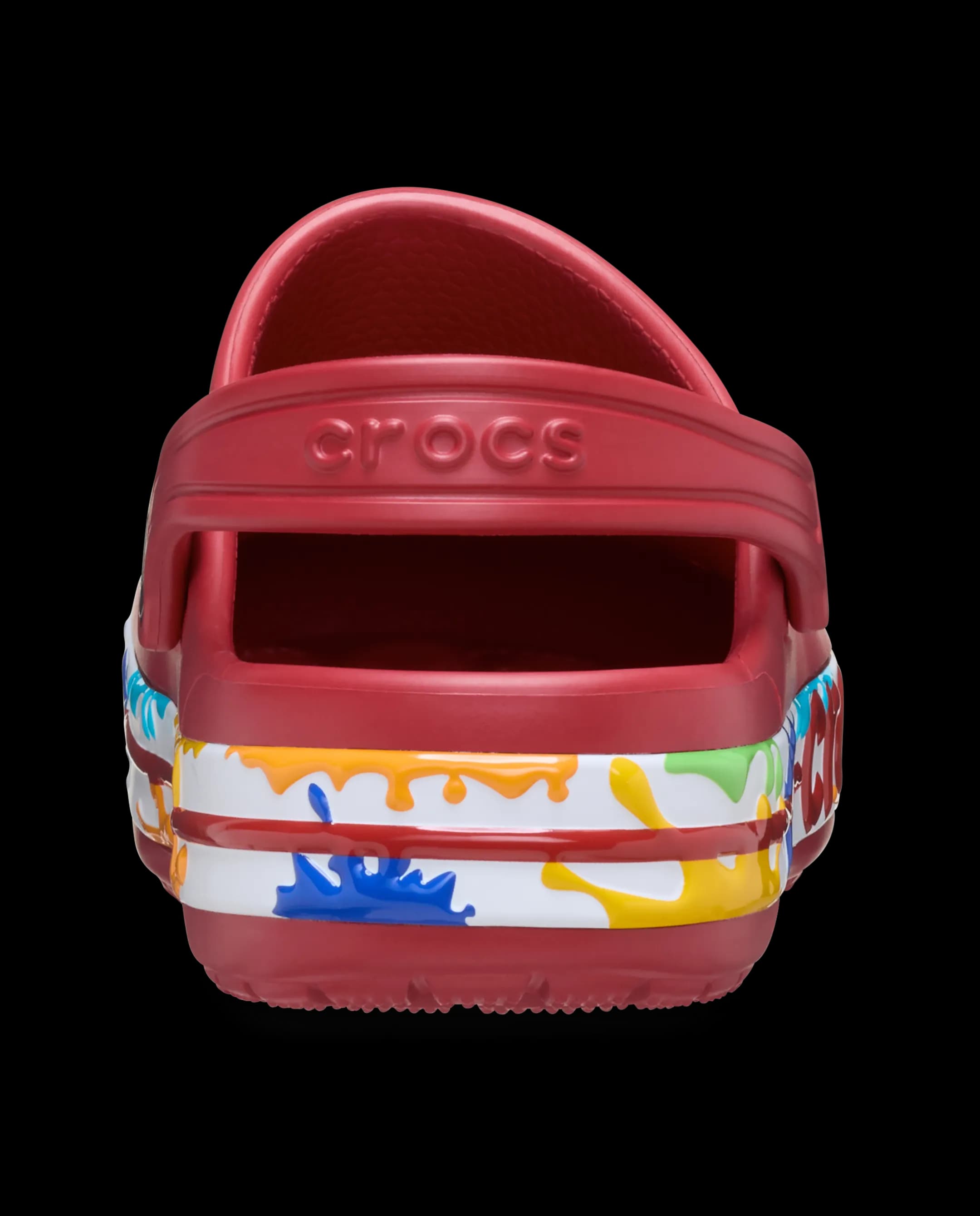 Crocs Kids' Bayaband Paint Splash Clog Red