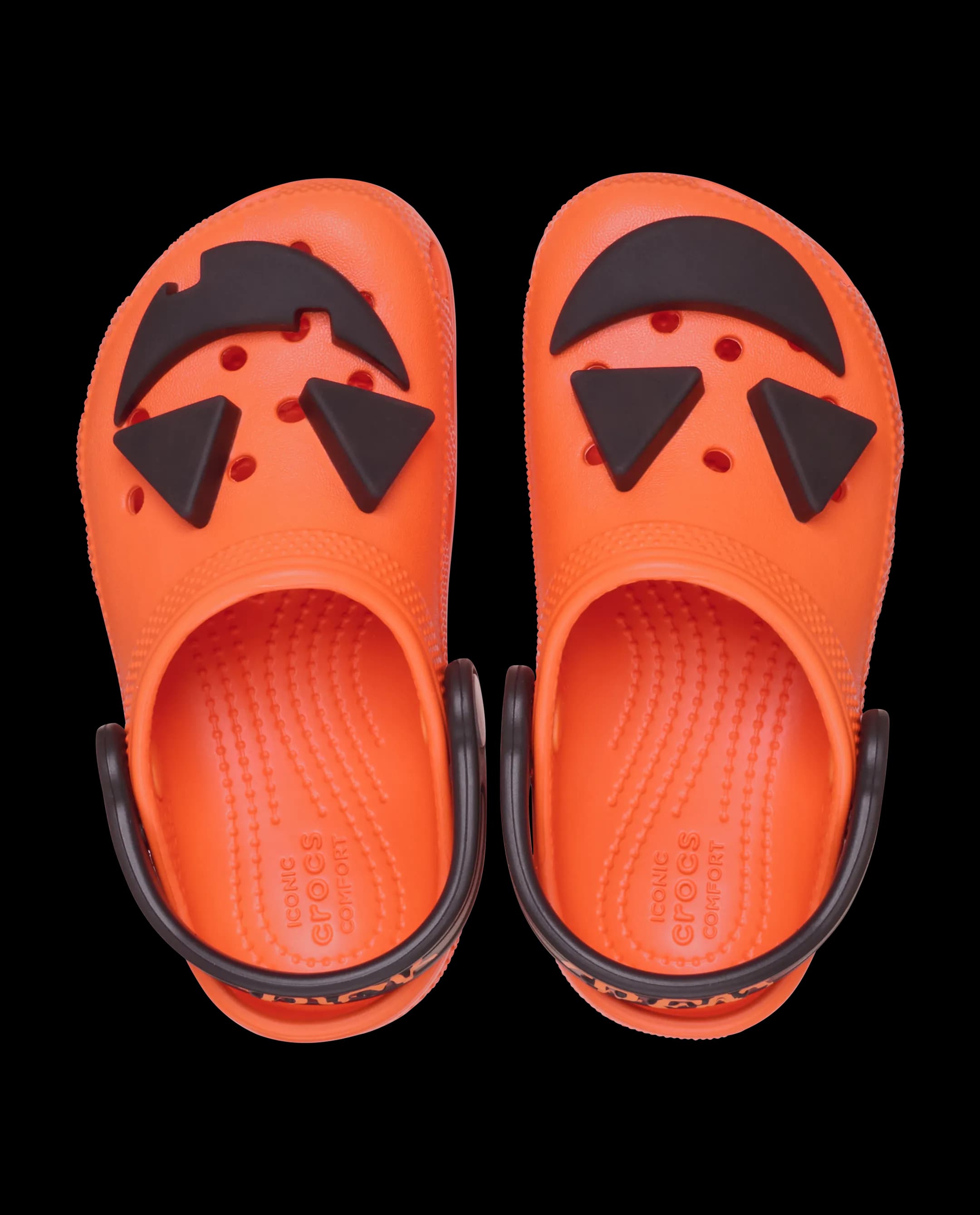 Crocs Toddlers' Classic Jack O Lantern Lights Clog Orange