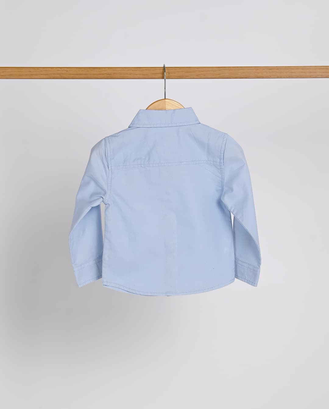 Babies and More Full Sleeve Solid Oxford Shirt Blue
