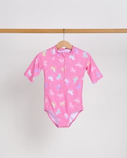 Babies and More Multicolor Unicorn Print Swimsuit - Blue