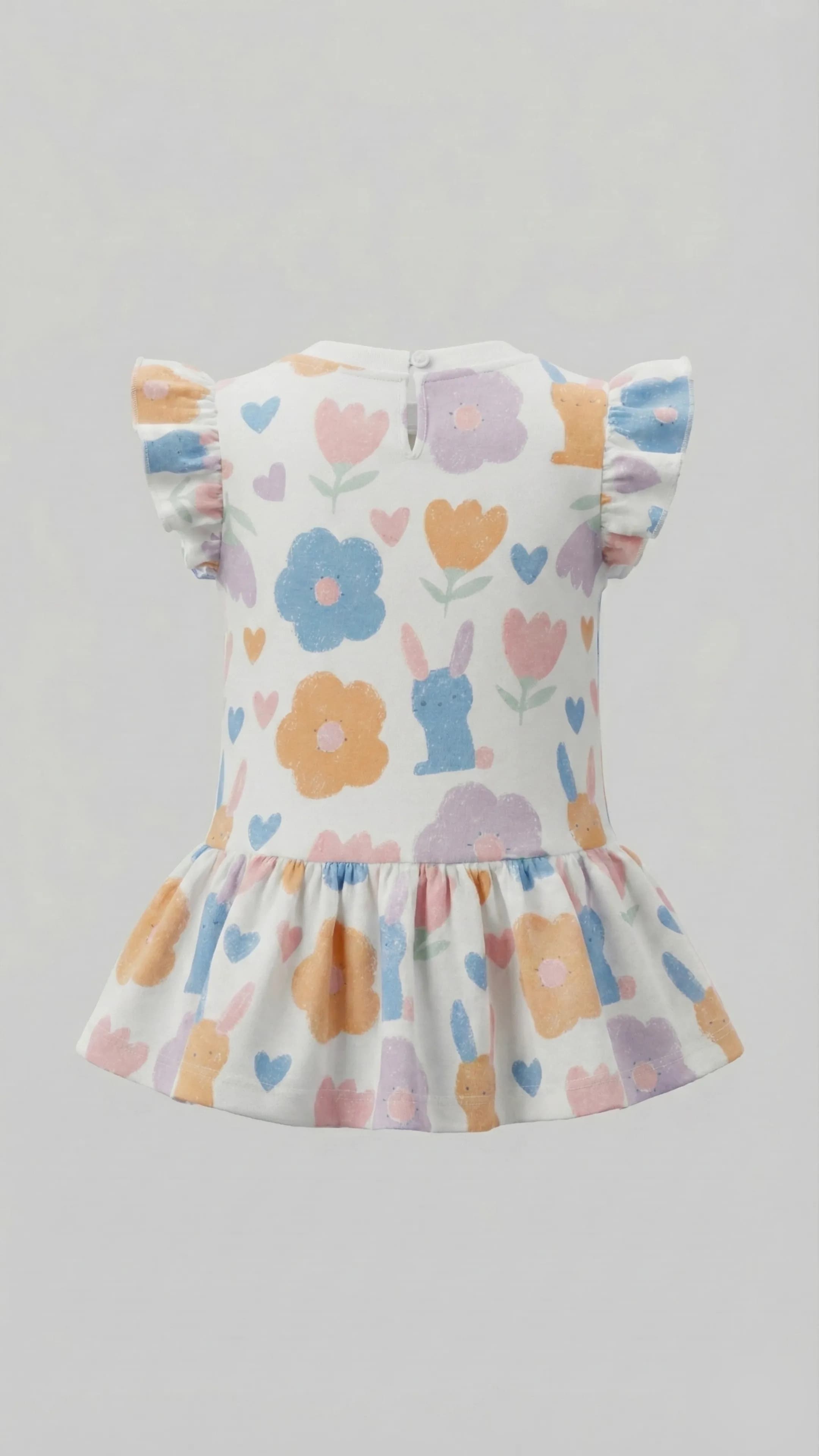 Pack of 2 Printed Crew Neck Dresses