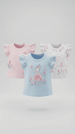 Pack of 3 Printed Crew Neck T-Shirts