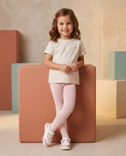 Tights - Lt Pink with Heart Detail