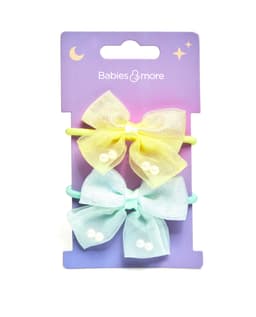 Pearl Bow Hair Elastic Set of 2 - 3