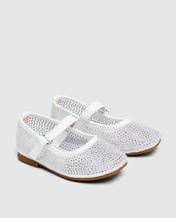 Net detail ballerina - White-23