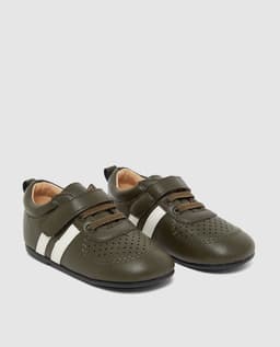 Army green strap casual shoe-21