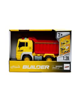 1:20 Friction Construction Truck with Light & Sound Red