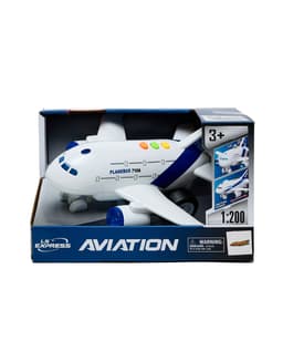 1:200 Friction Airplanewith Light & Sound White
