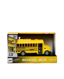 1:20 Friction School Bus with Light & Sound White