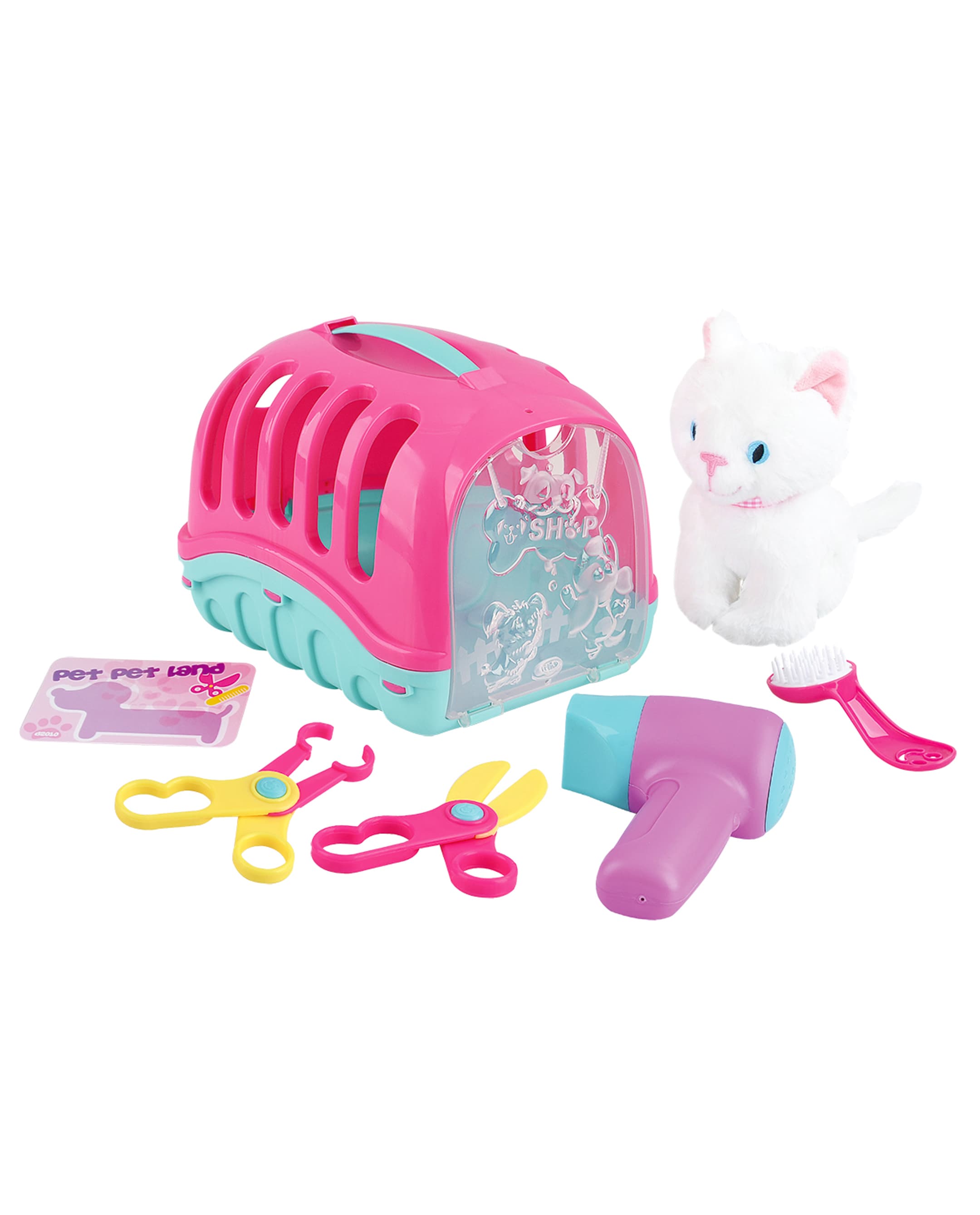 Play-Go Pet Care Carrier Kitten Pretend Play Toy
