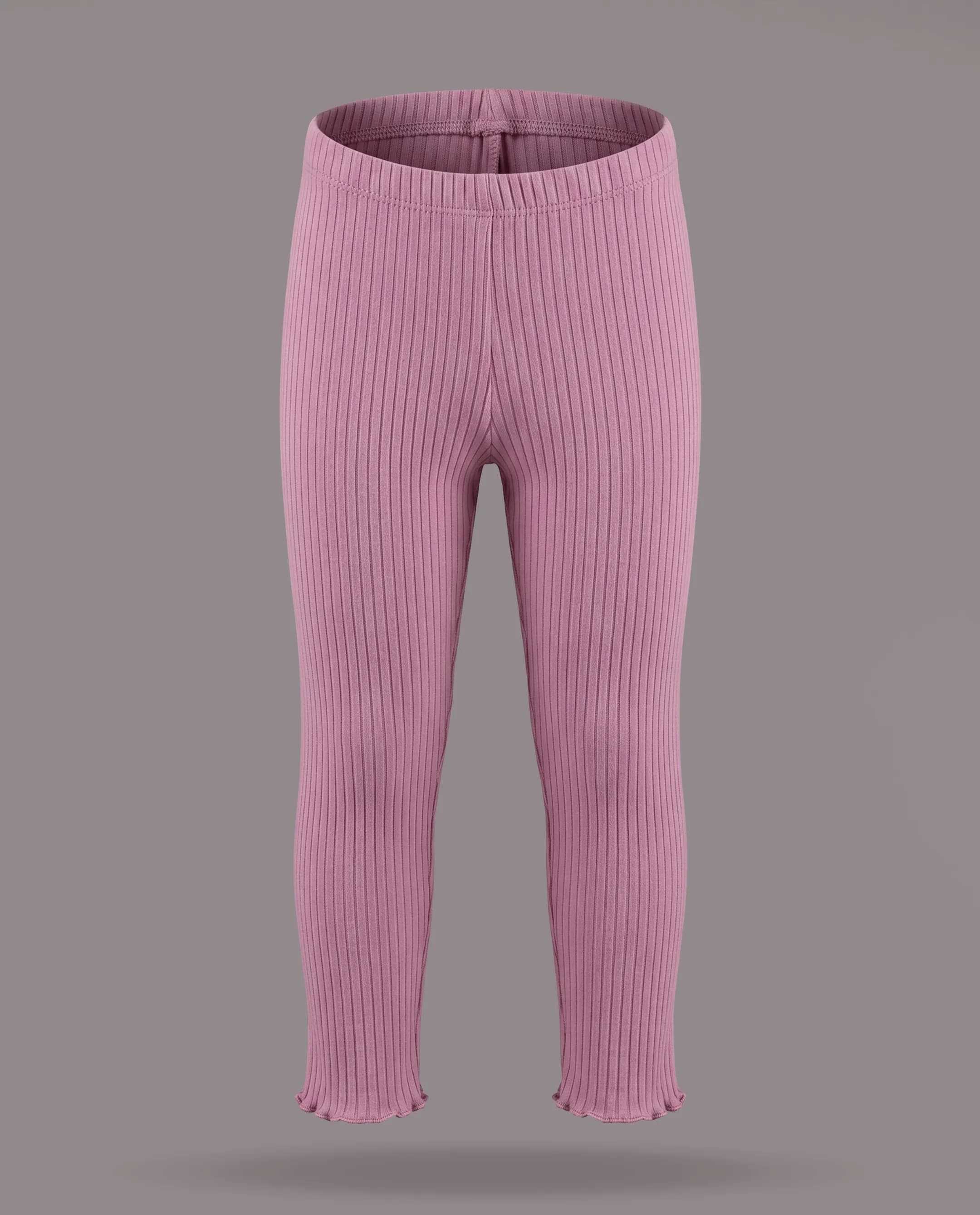 Ribbed Leggings with Elastic Waist