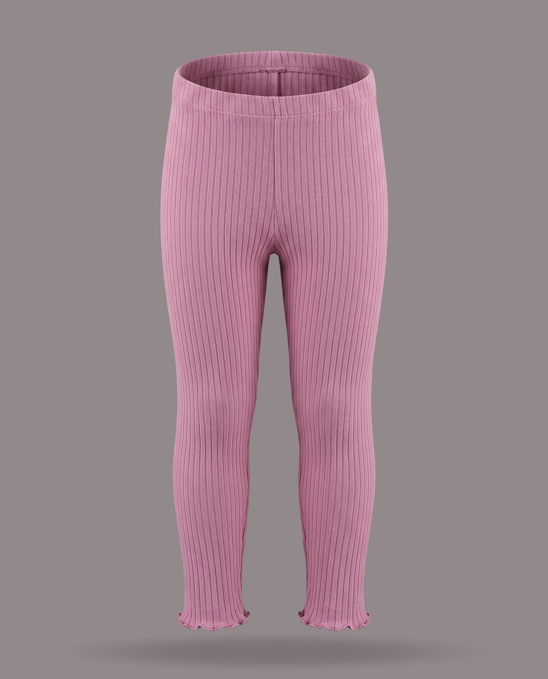 Ribbed Leggings with Elastic Waist