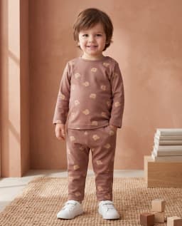 Teddy Printed Long Sleeves Pyjama Set