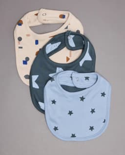 3 Pack Printed Bibs