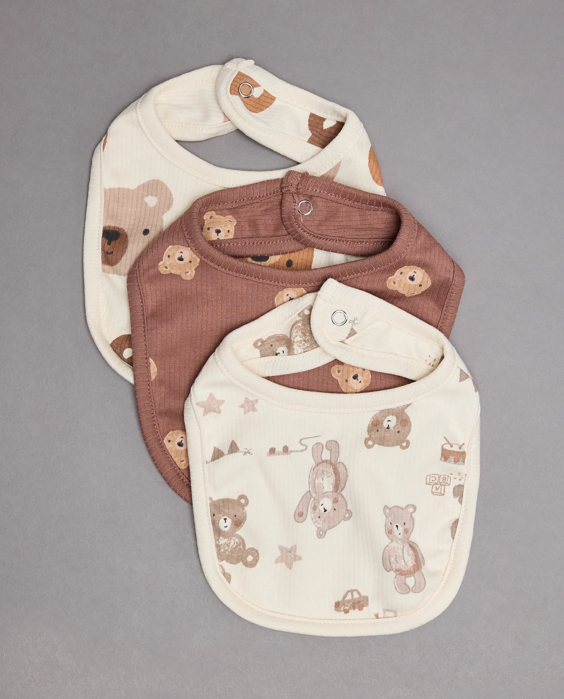 3 Pack Printed Bibs