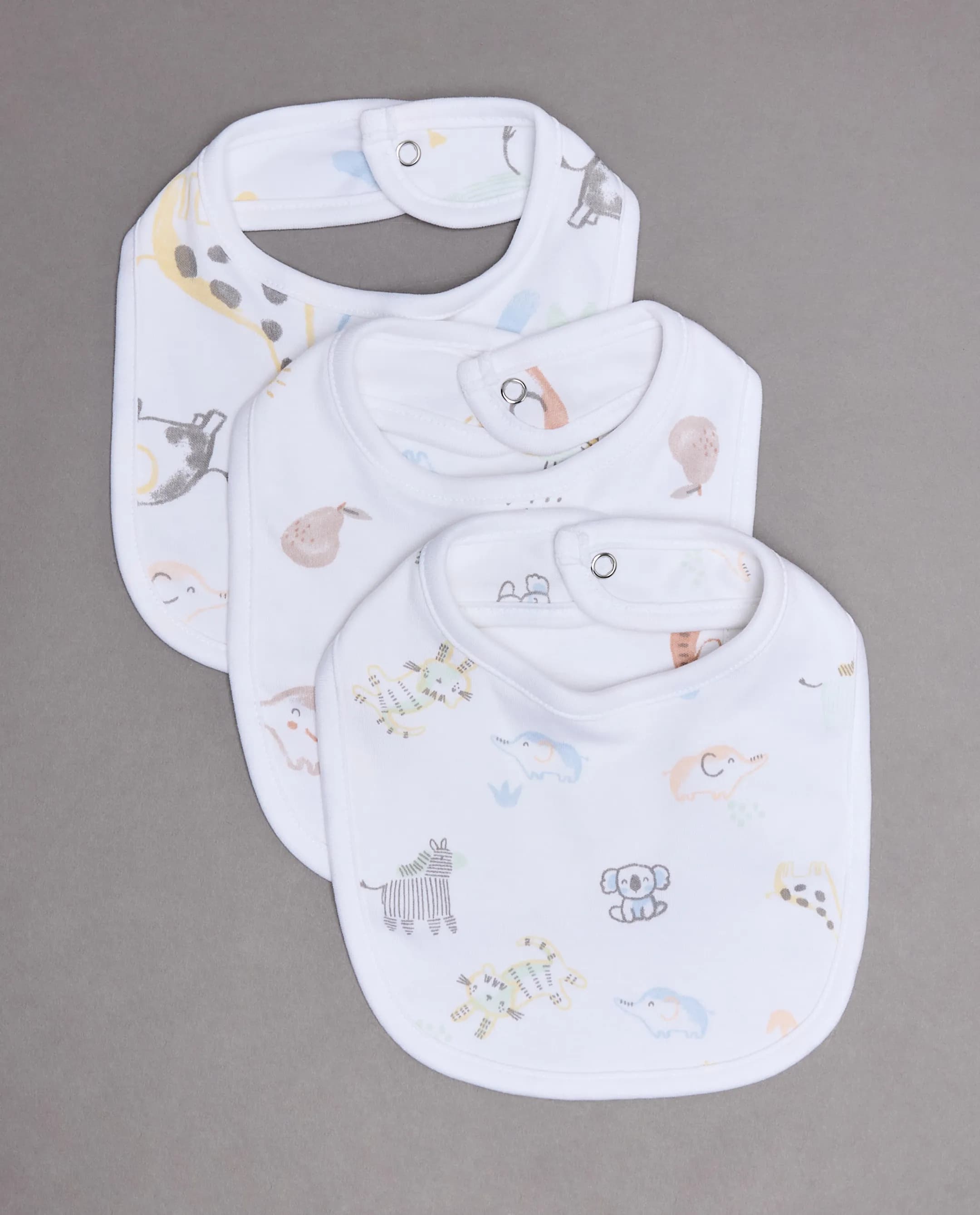 3 Pack Printed Bibs