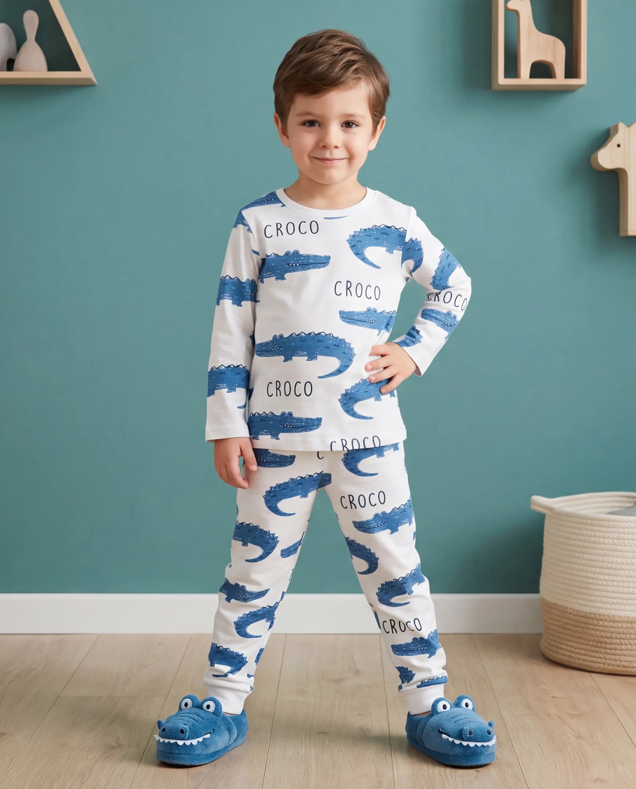 Croco Printed Pyjama Set