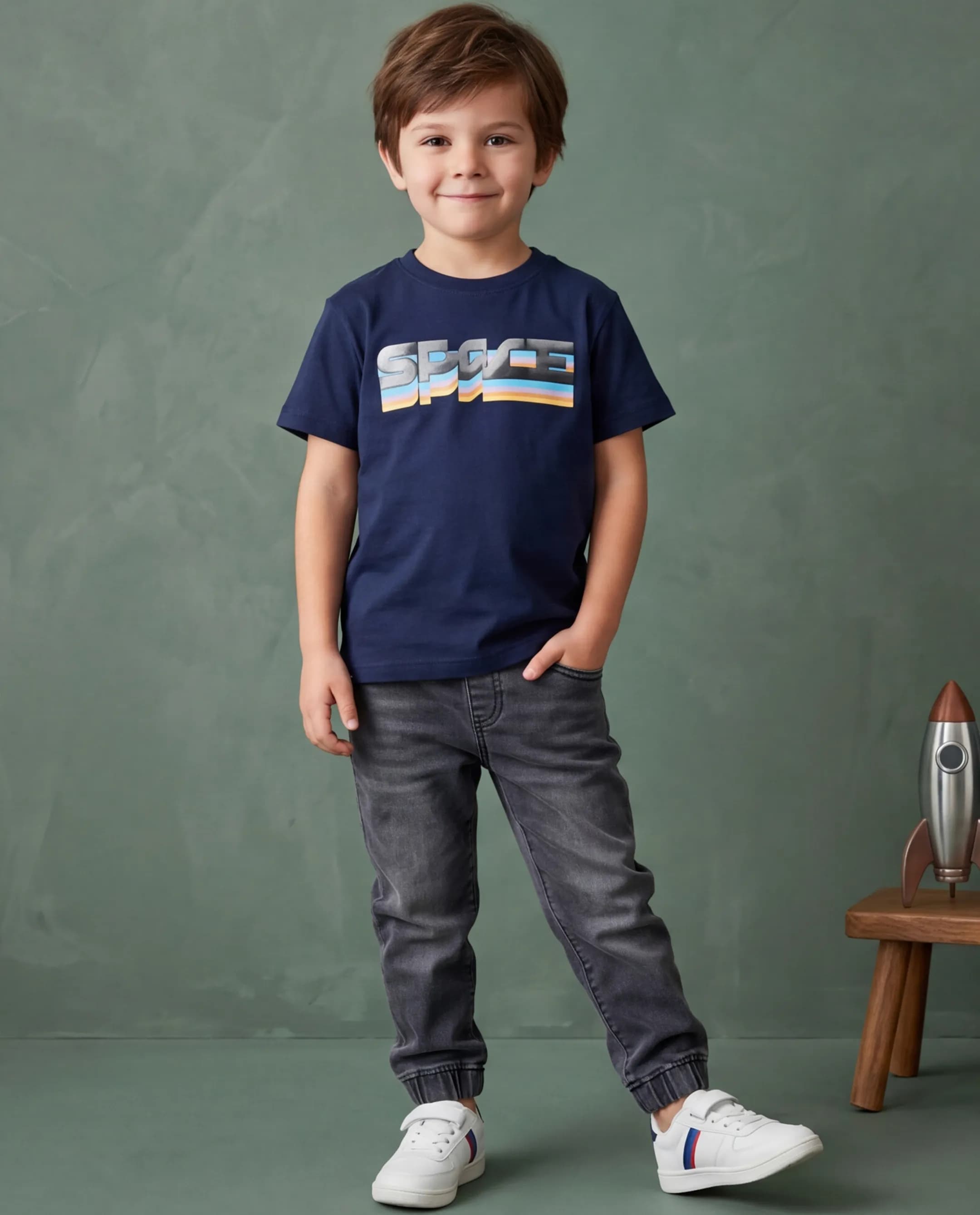 Embossed Short Sleeves T-Shirt