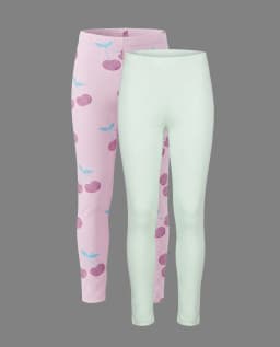 2 Pack Leggings with Elastic Waist