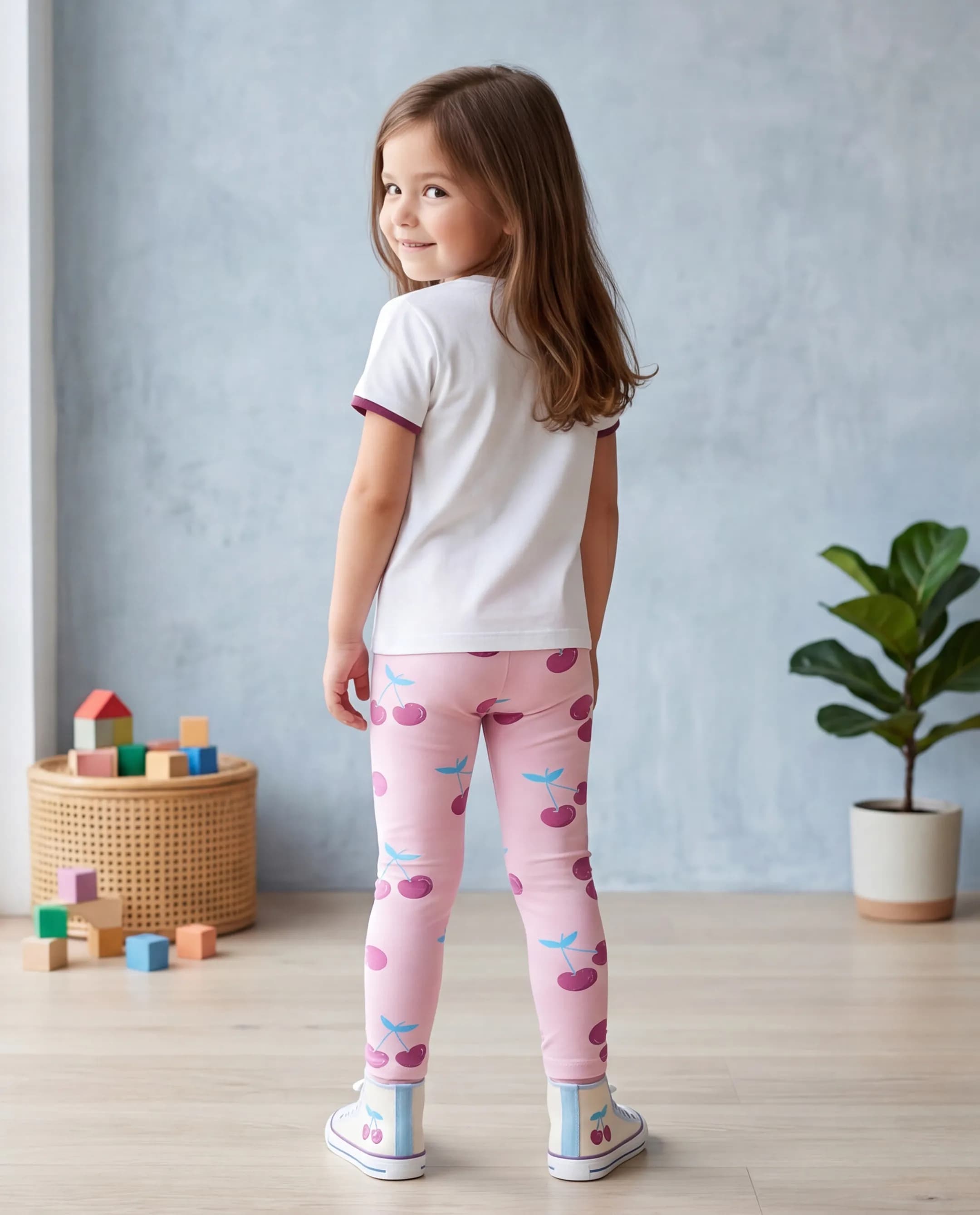 2 Pack Leggings with Elastic Waist