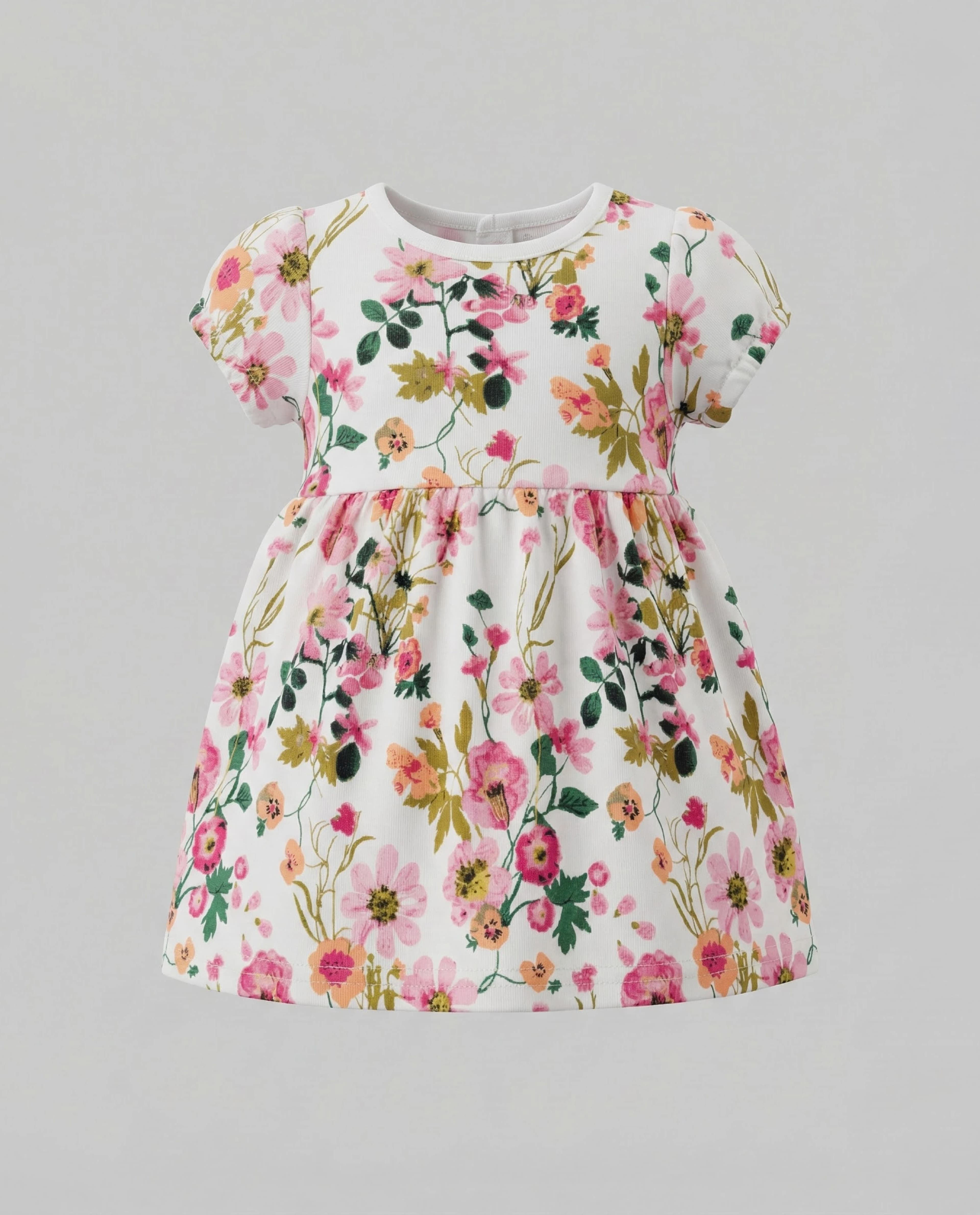 Babies and More 3-Pack Short Sleeves Dress - Green, Purple, White