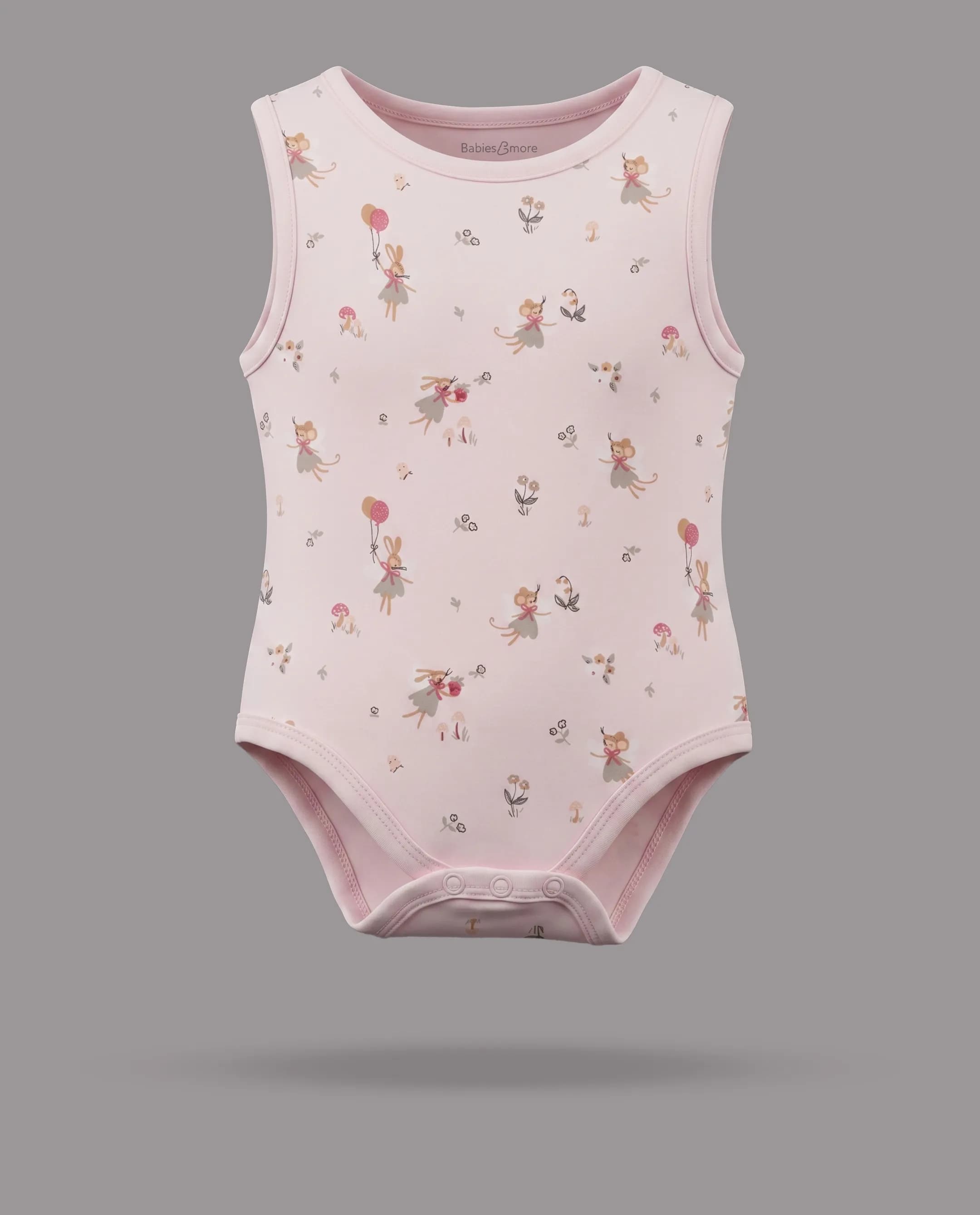5 Pack Printed Sleeveless Bodysuits
