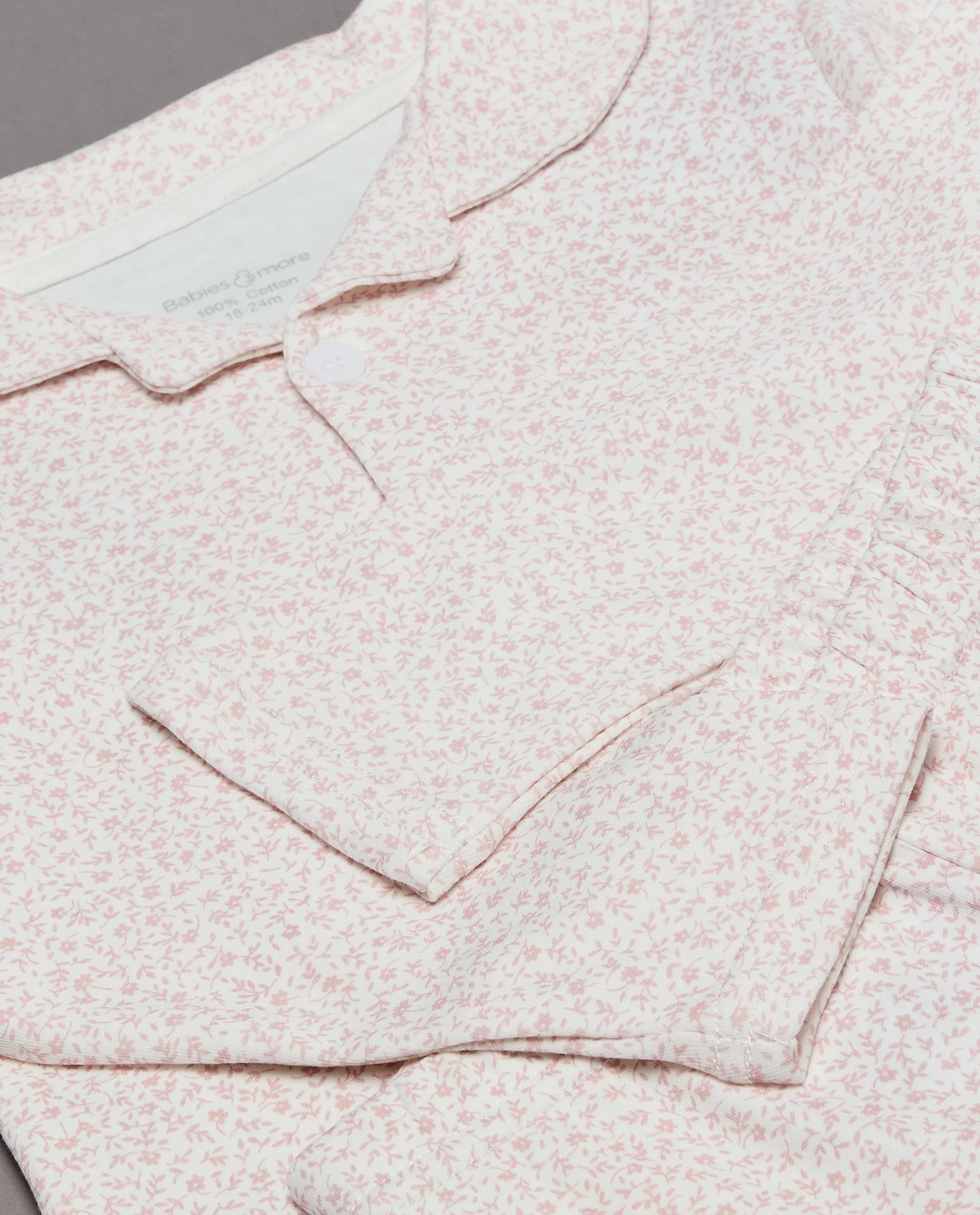 Printed Lapel Collar Pyjama Set