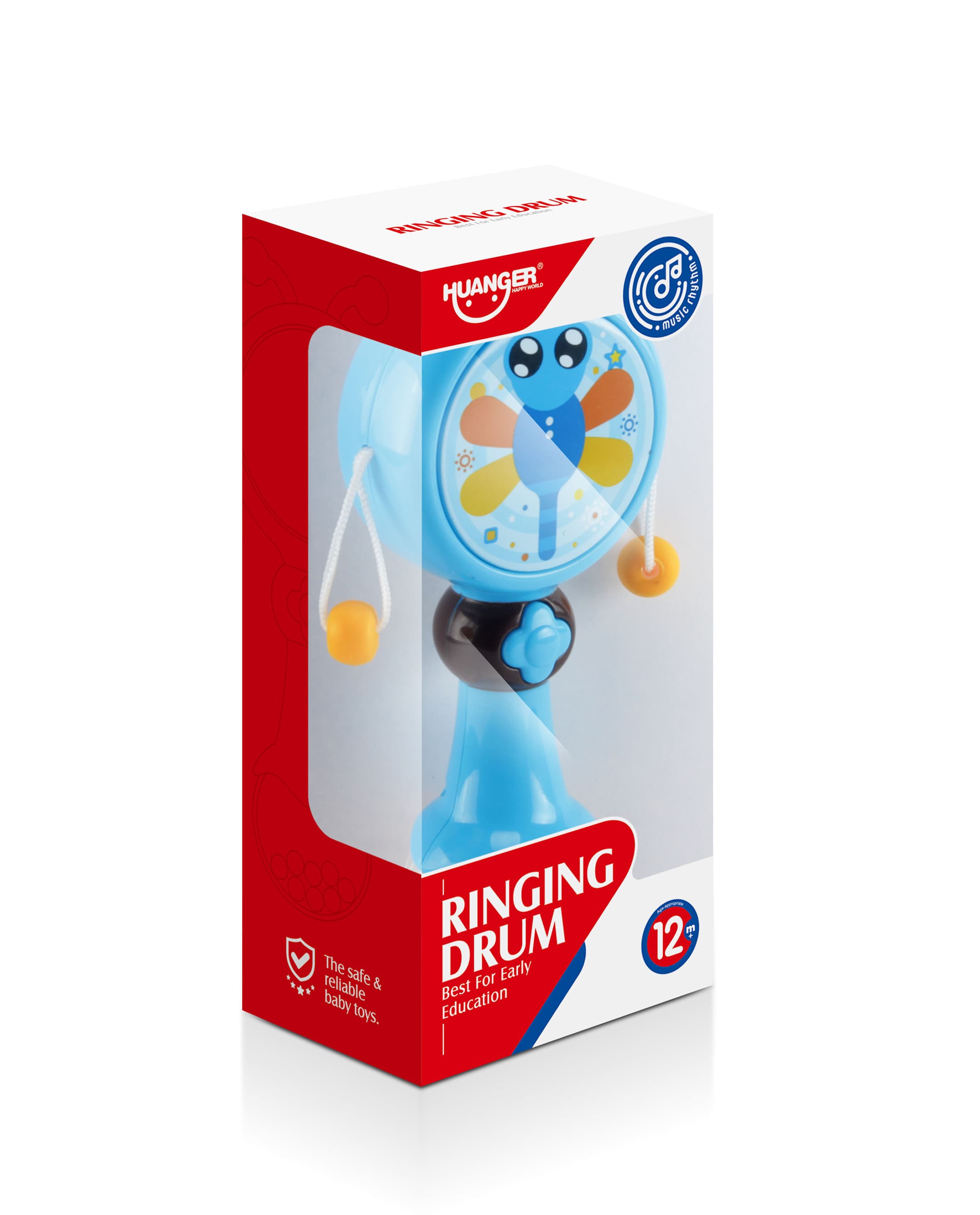 Haunger Blue Rattle Drum Toy - Multicolor