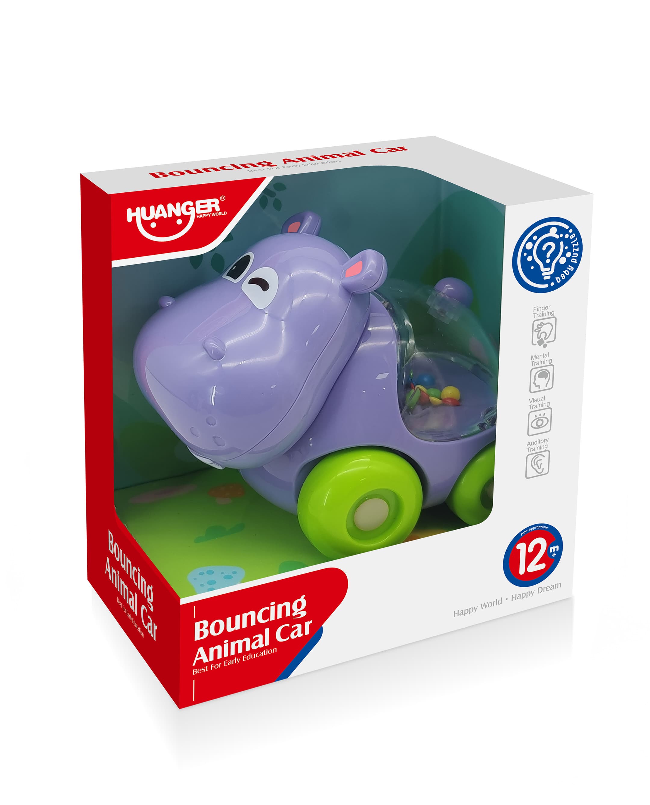 Haunger Baby Sliding Car Hippo - Multicolor