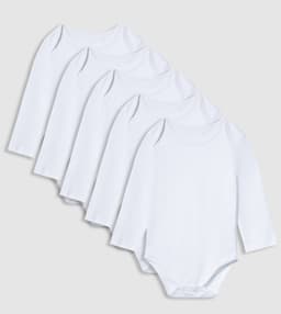 5-Pack Solid Long Sleeves Bodysuits