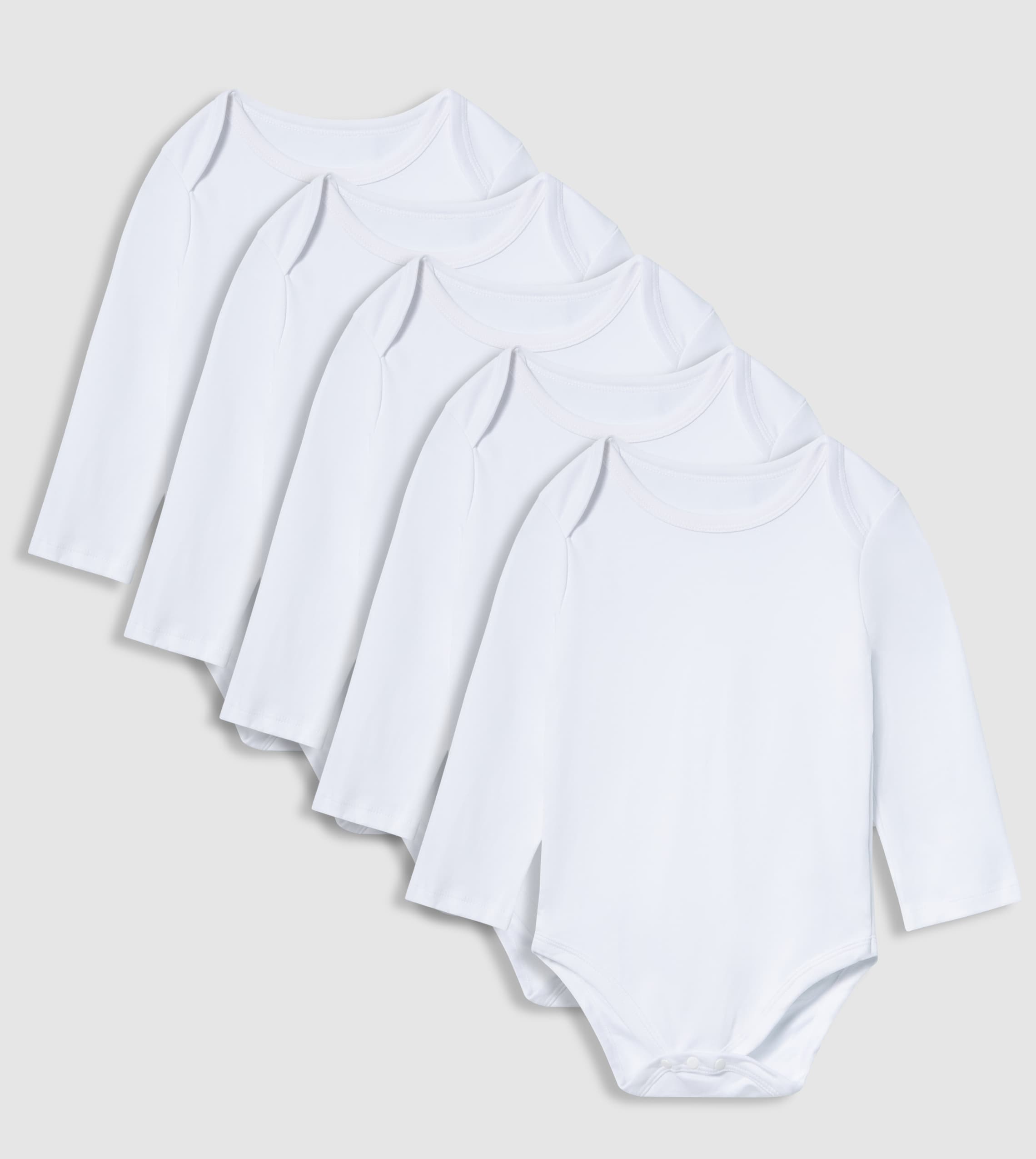 5-Pack Solid Long Sleeves Bodysuits