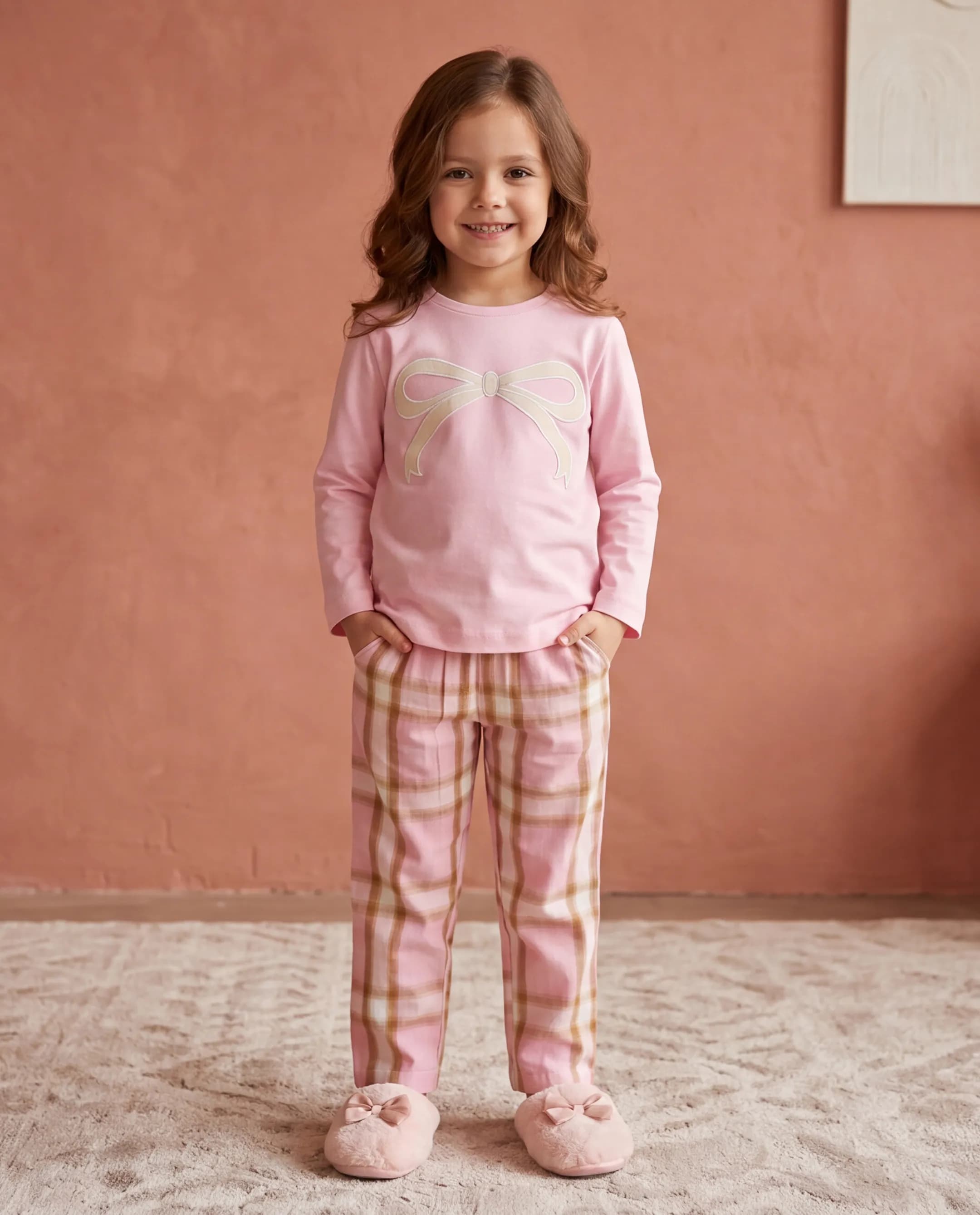 Bow Printed Pyjama Set