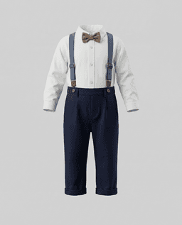 Long Sleeves Dungaree with Bow