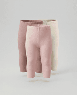 Pack of 3 Solid Elastic Waist Leggings