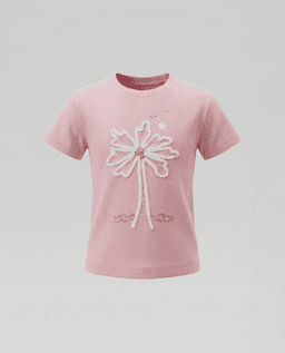 Embroidered Crew Neck Boxy T-Shirt